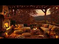 Download Lagu Autumn Porch Ambience 🍂 Cozy Night with Smooth Piano Jazz \u0026 Warm Fireplace Sounds for Work \u0026 Relax