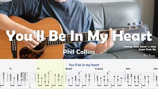 youll be in my heart tarzan phil collins fingerstyle guitar tabs chords lyrics