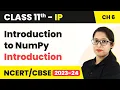Introduction to NumPy - Introduction Theory Practical Class 11 Informatics Practices Chapter 6