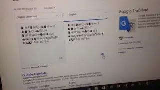 Wingdings in Google Translator