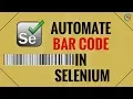 How to Automate Bar Code in Selenium Webdriver