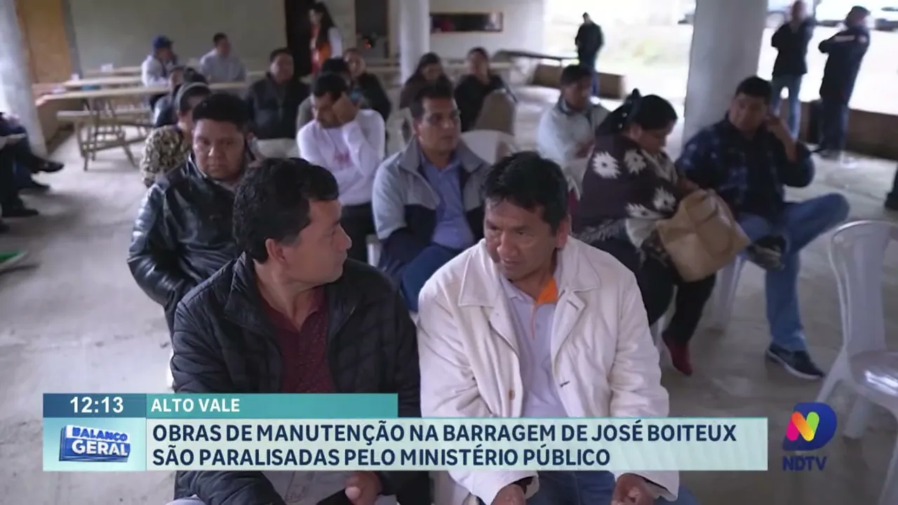 Obras de manutenção da barragem de José Boiteux são paralisadas pelo Ministério Público