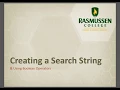 Creating a Search String