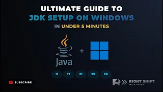 Learn how to setup JDK for running Java on Windows