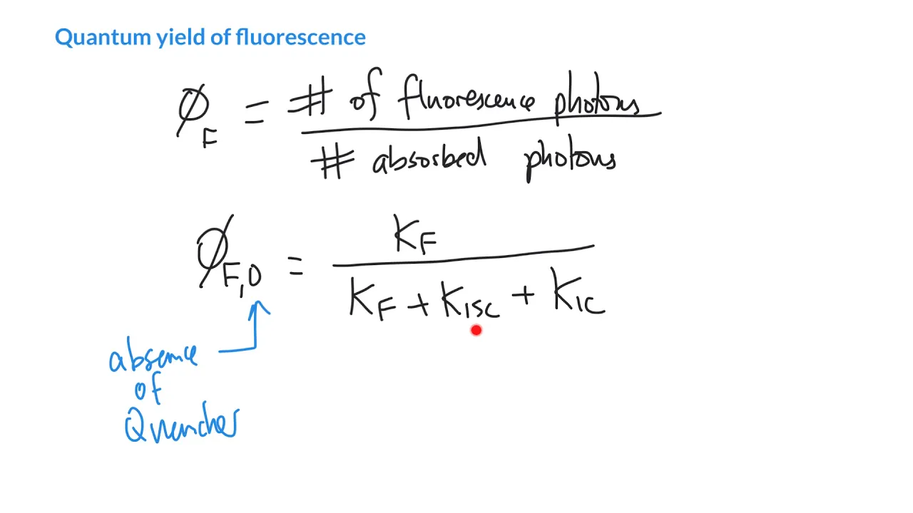 Quantum yield of fluorescence