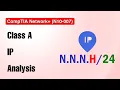 CompTIA Network N10-007 Class A IP Address Analysis