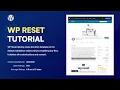 WP Reset Plugin Tutorial - Reset a WordPress Website for a Fresh Start