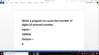 Python program to count the number of digits of entered number