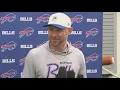 Buffalo Bills Coach Joe Brady speaks to the media