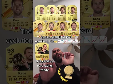 Harry Kane ballon d'or card evolution in fifa 27 rating Bayern Munich