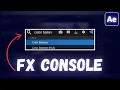 How to Install Use FX Console in After Effects