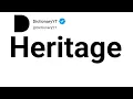 Heritage Synonyms Thesaurus Similar Words