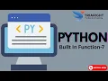 Built-in Functions in Python Part 7 Math Number Functions Python Tutorial - Chapter 11