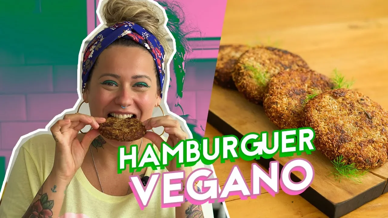 RECEITA: HAMBURGUER DE GRÃO DE BICO VEGANO. 