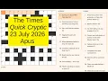 The Times Quick Cryptic 3361