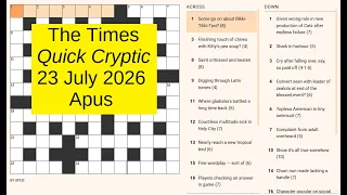 The Times Quick Cryptic 3361