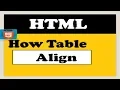 43 How to Align Table in HTML Hindi