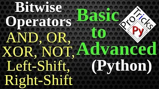 BitWise Operators in Python AND OR XOR Left Shift Right Shift Bit Manipulation in Python