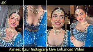 avneet kaur full 4k enhance instagram live video on 30 million followers on instagram