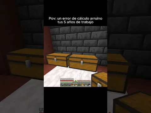 Pov: Un Error de Cálculo Arruino tu Trabajo de 5 Años🫩 #minecraft #minecraftmemes