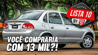 10 CARROS PARA COMPRAR COM 13 MIL NO DOMINGO