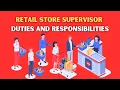 Retail Store Supervisor Duties And Responsibilities
