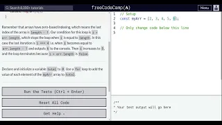 Lesson 100 Basic JavaScript Iterate Through an Array with a For Loop