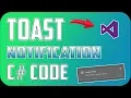 Creating Toast notification like Android Studio