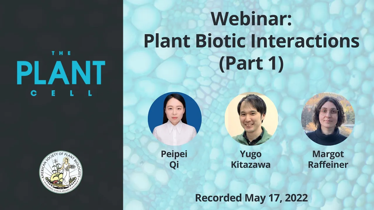 Plant Cell webinar highlighting Focus Issue on Plant Biotic Interactions