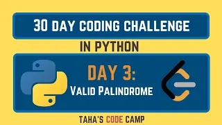 30 Day Python Coding Challenge Day 3 Valid Palindrome