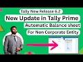 Download Lagu New Update in Tally Prime Release 6.2 Automatic Balance sheet for non corporate Entity