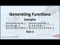 Generating Functions Examples - Part 3