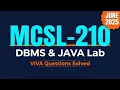 MCSL-210 VIVA Questions Set I-IV DBMS JAVA Lab June 2025 PGDCA
