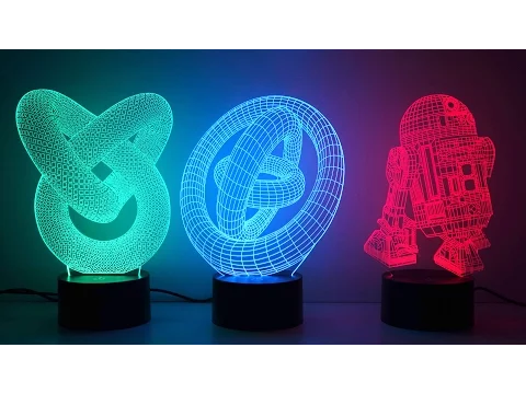Download MP3 3D illusion novelty LED lamps