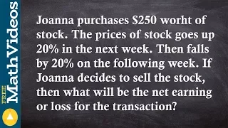 ACT SAT Prep How to determine the price increase and decrease of a value