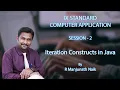 Computer Application Class IX Iteration Constructs in Java Session 2 by Manjunath Naik R
