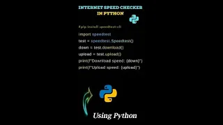 Internet Speed Checker In Python Python Community Internet Speed Test with Python