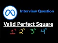Valid Perfect Square - Leetcode 367
