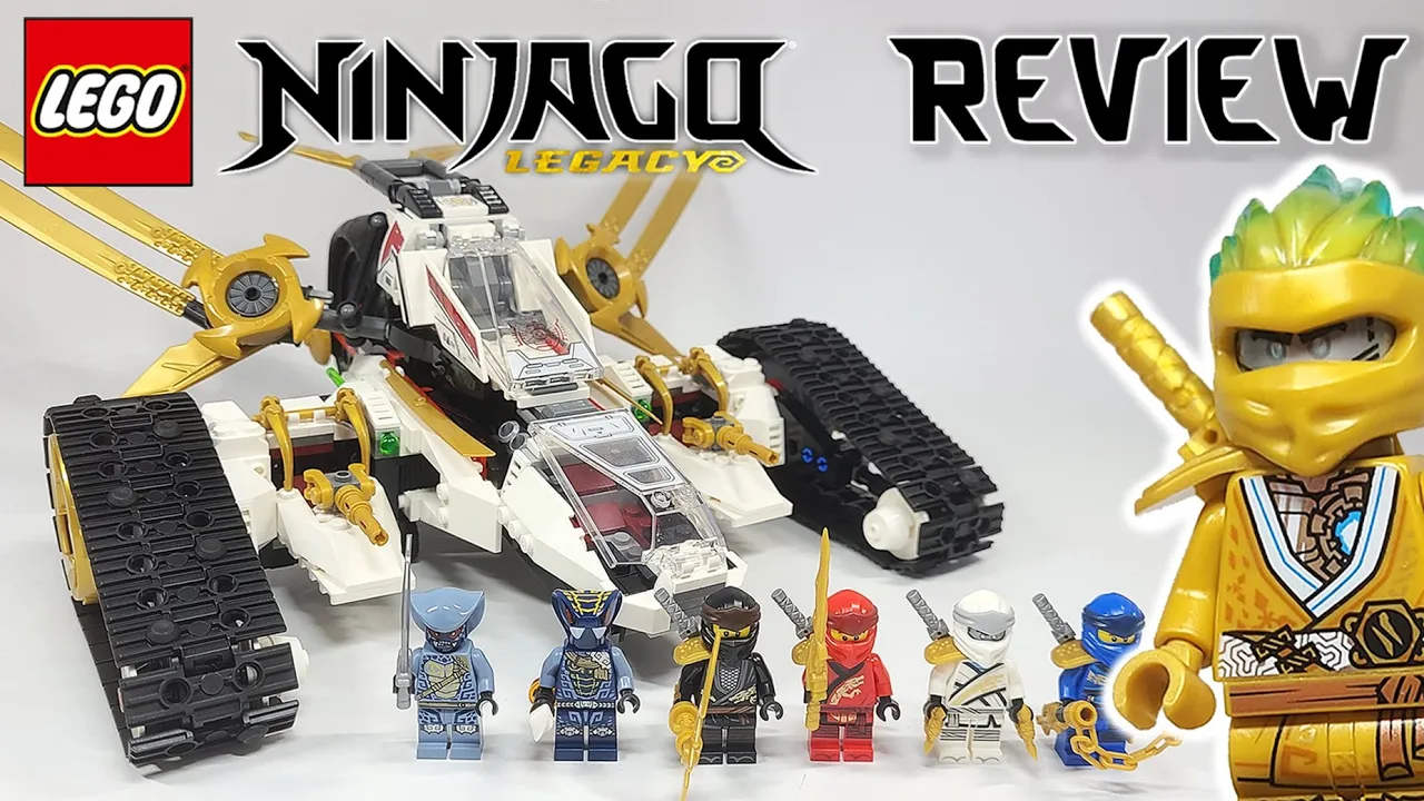 LEGO Ninjago Ultra Sonic Raider set 9449 with Pythor,Jay,Cole,Zane,Kai