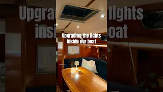 🫶 dimmable LED lights #sailboat #boat #interior #boatlife
