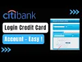 How to Login Citibank Credit Card Account