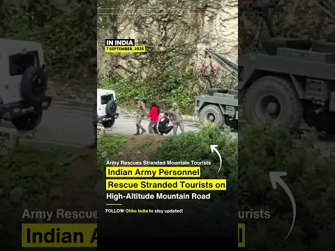Watch Indian Army Step In to Rescue Stranded SUV on Treacherous Mountain Road 🙏 #shorts