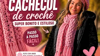 CACHECOL DE CROCHÊ ESTILOSO Simone Eleoterio 