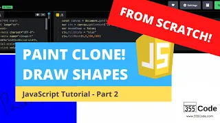 Paint Clone with Javascript Part 2 - Javascript Tutorial Draw Shapes