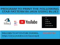 Print Star Pattern Type 2 in JAVA For A-Level CS IT BCA MCA IGNOU OR Other Universities