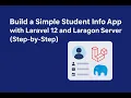 Student information Application using PHP and Laravel 12 Project