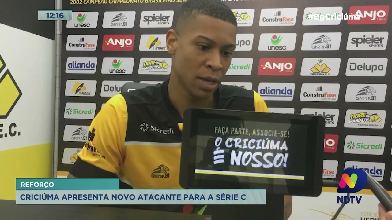 Criciúma apresenta o atacante Hygor