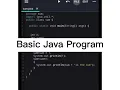 Basic Java Program using JAVA N-IDE application
