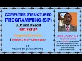 Computer Structured Programming In C and Pascal Part 9 of 37 Program Structure Data Types