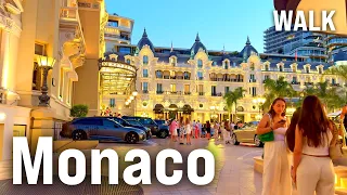 MONTE CARLO Monaco 4K Evening Walk Tour With Captions 4K 60fps 